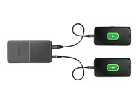 OtterBox - Strömförsörjningsbank - 10000 mAh - 18 Watt - 3 A - Apple Fast Charge, Huawei Fast Charge, PE 2.0+, PD 3.0, QC 3.0, AFC, SFCP - 2 utdatakontakter (USB, 24 pin USB-C) - på kabel: USB, USB-C - Skymning 78-80690