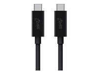 Belkin - USB-kabel - 24 pin USB-C (hane) till 24 pin USB-C (hane) - USB 3.1 - 5 A - 1 m - stöd för 4K, 10 Gbps SuperSpeed+ - svart F2CU052BT1M-BLK