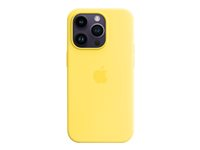Apple - Baksidesskydd för mobiltelefon - MagSafe-kompatibilitet - silikon - kanariegul - för iPhone 14 Pro MQUG3ZM/A