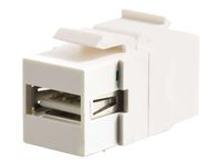 C2G Snap-In USB A/B Female Keystone Insert Module - Modulär insats (koppling) - USB - vit 81300