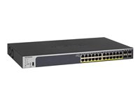 NETGEAR Pro GS728TPPv2 - V2 - switch - L3 - smart - 24 x 10/100/1000 (PoE+) + 4 x Gigabit SFP - rackmonterbar - PoE+ (380 W) GS728TPP-200EUS