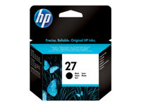 HP 27 - 10 ml - svart - original - blister med elektromagnetiskt larm - bläckpatron - för Deskjet 33XX, 34XX, 450, 55XX; Officejet 6110; Photosmart 7150, 7350, 7550; psc 21XX, 2210 C8727AE#301