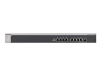 NETGEAR Plus XS708E - Switch - ohanterad - 8 x 100/1000/10000 + 1 x kombinations-SFP+ - skrivbordsmodell, rackmonterbar - AC 100/230 V XS708E-100NES