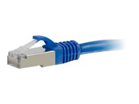 C2G Cat6a Booted Shielded (STP) Network Patch Cable - Patch-kabel - RJ-45 (hane) till RJ-45 (hane) - 15 m - STP - CAT 6a - formpressad, hakfri, tvinnad - blå 89928