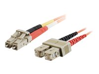 C2G - Patch-kabel - LC multiläge (hane) till SC enkelläge (hane) - 1 m - fiberoptisk - 50/125 mikron - orange 85126