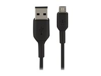 Belkin BOOST CHARGE - USB-kabel - mikro-USB typ B (hane) till USB (hane) - 1 m - svart CAB005BT1MBK
