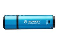 Kingston IronKey Vault Privacy 50C - USB flash-enhet - krypterat - 256 GB - USB-C 3.2 Gen 1 - TAA-kompatibel IKVP50C/256GB