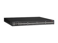 Brocade ICX 6450-48P - Switch - L3 - Administrerad - 48 x 10/100/1000 + 2 x 10 Gigabit Ethernet / 1 Gigabit Ethernet SFP+ - skrivbordsmodell, rackmonterbar - PoE+ ICX6450-48P