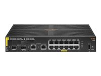 HPE Aruba 6100 12G Class4 PoE 2G/2SFP+ 139W Switch - Switch - Administrerad - 12 x 10/100/1000 (PoE+) + 2 x 1 Gigabit / 10 Gigabit SFP+ + 2 x 1000Base-T - rackmonterbar - PoE+ (139 W) JL679A