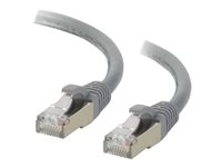 C2G Cat6a Booted Shielded (STP) Network Patch Cable - Patch-kabel - RJ-45 (hane) till RJ-45 (hane) - 1 m - STP - CAT 6a - formpressad, hakfri, tvinnad - grå 89901