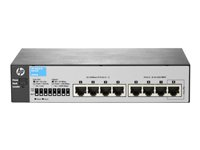 HPE 1810-8 v2 - Switch - Administrerad - 7 x 10/100 + 1 x 10/100/1000 - skrivbordsmodell, väggmonterbar J9800A#ABB