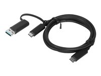 Lenovo - USB-kabel - 24 pin USB-C (hane) till 24 pin USB-C (hane) - 20 V - 5 A - 1 m - svart 4X90U90618
