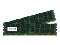 Crucial - DDR3 - sats - 64 GB: 2 x 32 GB - DIMM 240-pin - 1066 MHz / PC3-8500 - CL7 - 1.35 V - registrerad - ECC CT2K32G3ERSLQ41067
