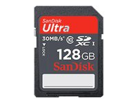 SanDisk Ultra - Flash-minneskort - 128 GB - Class 10 - SDXC UHS-I SDSDU-128G-U46