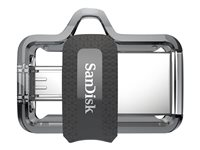 SanDisk Ultra Dual M3.0 - USB flash-enhet - 16 GB - USB 3.0 / micro USB SDDD3-016G-G46