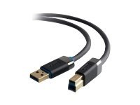 Belkin SuperSpeed USB 3.0 Cable - USB-kabel - USB typ A (hane) till USB Type B (hane) - USB 3.0 - 3 m - formpressad F3U158CP3M