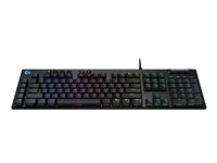 Logitech G G815 - Tangentbord - bakgrundsbelyst - USB - QWERTY - nordiskt (danska/finska/norska/svenska) - tangentbrytare: GL Tactile - vit 920-011357