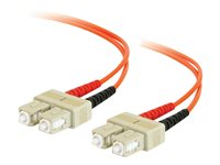 C2G Low-Smoke Zero-Halogen - Patch-kabel - SC-läge (multi-mode) (hane) till SC-läge (multi-mode) (hane) - 10 m - fiberoptisk - 50/125 mikron - orange 85308