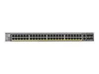 NETGEAR M4100-50G-PoE+ - Switch - L2+ - Administrerad - 50 x 10/100/1000 + 4 x kombinations-SFP - skrivbordsmodell, rackmonterbar - PoE+ (380 W) GSM7248P-100NES