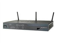 Cisco IAD 881 Ethernet BRI Security Router 802.11n ETSI Compliant - Trådlös router - 4-ports-switch - WAN-portar: 2 - 802.11b/g/n (draft 2.0) - VoIP-telefonadapter IAD881BW-GN-E-K9