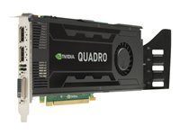 NVIDIA Quadro K4000 - Grafikkort - Quadro K4000 - 3 GB GDDR5 - PCIe 2.0 x16 - DVI, 2 x DisplayPort - för Workstation Z220 (CMT), Z230 (MT), Z420, Z620, Z820 C2J94AA