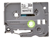 Brother TZe-221 - Standardlim - svart på vitt - Rulle (0,9 cm x 8 m) 1 kassett(er) bandlaminat - för Brother PT-D210, D600, H110; P-Touch PT-1005, 1880, E800, H110; P-Touch Cube Plus PT-P710 TZE221