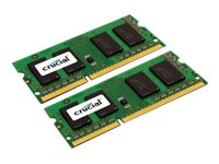 Crucial - DDR3L - sats - 16 GB: 2 x 8 GB - SO DIMM 204-pin - 1333 MHz / PC3-10600 - CL9 - 1.35 V - ej buffrad - icke ECC CT2KIT102464BF1339