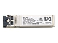 HPE - SFP-sändar/mottagarmodul (mini-GBIC) - 8 Gb fiberkanal (SW) - för HPE 8Gb, SN6000; StorageWorks 8/20q, 8Gb, MPX200, SN6000 AJ718A