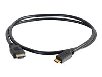 C2G Value Series 2m High Speed HDMI to HDMI Mini Cable with Ethernet - 4K - UltraHD - HDMI-kabel med Ethernet - HDMI hane till 19 pin mini HDMI Type C hane - 2 m - svart 82008
