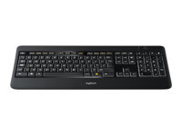 Logitech Wireless Illuminated Keyboard K800 - Tangentbord - bakgrundsbelyst - trådlös - 2.4 GHz - hela norden 920-002388