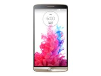 LG G3 D855 - 4G pekskärmsmobil - RAM 3 GB / Internal Memory 32 GB - microSD slot - LCD-skärm - 5.5" - 2560 x 1440 pixlar - rear camera 13 MP - guldskimrande LGD855.ANEUKG