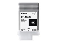 Canon PFI-106 BK - 130 ml - svart - original - bläcktank - för imagePROGRAF iPF6300, IPF6300S, iPF6350, iPF6400, iPF6400SE, IPF6450 6621B001