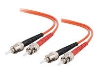 C2G - Patch-kabel - ST-läge (multi-mode) (hane) till ST-läge (multi-mode) (hane) - 3 m - fiberoptisk - 62,5/125 mikron - formpressad 85002