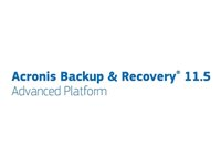 Acronis Backup & Recovery Advanced Server for Windows - (v. 11.5) - konkurrentuppgraderingslicens + 1 Year Advantage Premier - 1 server - volym - 1-9 licenser - ESD - Win - engelska - med Universal Restore and Deduplication TUINSPENS71