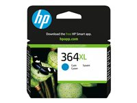 HP 364XL - Lång livslängd - cyan - original - blister - bläckpatron - för Deskjet 35XX; Photosmart 55XX, 55XX B111, 65XX, 7510 C311, 7520, Wireless B110 CB323EE#301