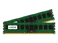 Crucial - DDR3 - sats - 16 GB: 2 x 8 GB - DIMM 240-pin - 1600 MHz / PC3-12800 - CL11 - 1.5 V - registrerad - ECC CT2KIT102472BB160B