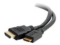 C2G Value Series 2m High Speed HDMI to HDMI Mini Cable with Ethernet - 4K - UltraHD - HDMI-kabel med Ethernet - HDMI hane till 19 pin mini HDMI Type C hane - 2 m - svart 82008