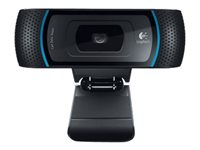 Logitech B910 HD Webcam - Webbkamera - färg - 5 MP - 1280 x 720 - ljud - USB 2.0 960-000684