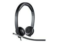 Logitech USB Headset Stereo H650e - Headset - på örat - kabelansluten 981-000519