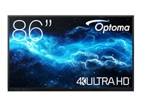 Optoma Creative Touch 3862RK - 86" Diagonal klass 3-Series Gen 2 LED-bakgrundsbelyst LCD-skärm - interaktiv - 4K UHD (2160p) 3840 x 2160 - Direct LED - svart H1F0H05BW101
