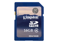 Kingston - Flash-minneskort - 16 GB - Class 4 - SDHC SD4/16GB