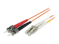 C2G Low-Smoke Zero-Halogen - Patch-kabel - LC multiläge (hane) till ST-läge (multi-mode) (hane) - 7 m - fiberoptisk - 62,5/125 mikron - orange 85275