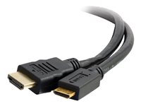 C2G Value Series 1m High Speed HDMI to HDMI Mini Cable with Ethernet - 4K - UltraHD - HDMI-kabel med Ethernet - HDMI hane till 19 pin mini HDMI Type C hane - 1 m - svart 82007