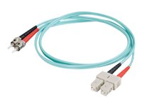 C2G SC-ST 10Gb 50/125 OM3 Duplex Multimode PVC Fiber Optic Cable (LSZH) - Nätverkskabel - ST-läge (multi-mode) (hane) till SC-läge (multi-mode) (hane) - 2 m - fiberoptisk - duplex - 50/125 mikron - OM3 - halogenfri - havsblå 85523