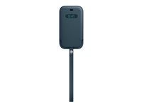 Apple Sleeve with MagSafe - Skyddshölje för mobiltelefon - läder - baltisk blå - för iPhone 12 mini MHMQ3ZM/A
