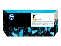 HP 81 - 13 ml - gul - skrivhuvud med rengörare - för DesignJet 5000, 5000ps, 5000ps uv, 5000uv, 5500, 5500 uv, 5500mfp, 5500ps, 5500ps uv C4953A