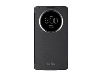 LG Quick Circle CCF-345G - Vikbart fodral för mobiltelefon - svart - för LG G3, G3 D855 CCF-345G.AGEUTB