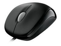 Microsoft Compact Optical Mouse 500 - Mus - höger- och vänsterhänta - optisk - 3 knappar - kabelansluten - USB - svart U81-00090
