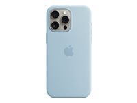 Apple - Baksidesskydd för mobiltelefon - MagSafe-kompatibilitet - silikon - ljusblå - för iPhone 15 Pro Max MWNR3ZM/A