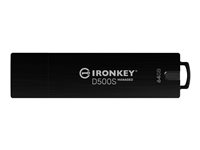 Kingston IronKey D500SM - USB flash-enhet - krypterat - 64 GB - USB 3.2 Gen 1 - TAA-kompatibel IKD500SM/64GB